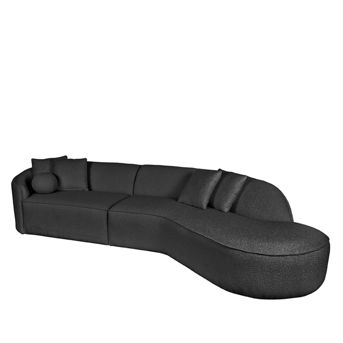 LABEL51 Bank Flori - Antraciet - Boucle - 4-Zits - Image 3