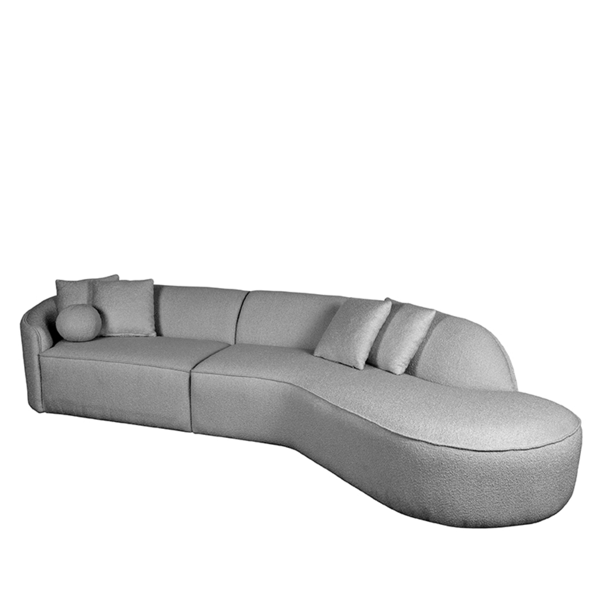 LABEL51 Bank Flori - Grijs - Boucle - 4-Zits - Image 3