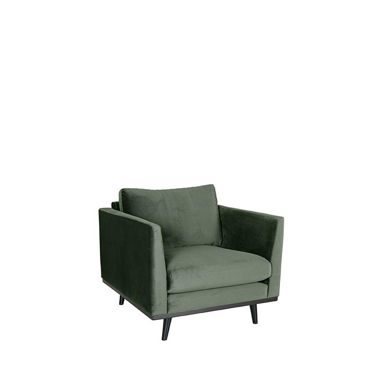 LABEL51 Bank Siena – Army green – Fluweel – 1-Zits