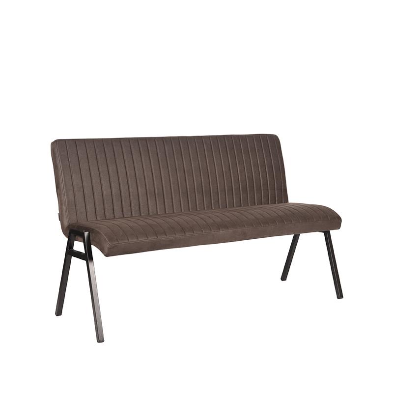 LABEL51 Eetkamerbank Matz – Antraciet – Microfiber – 145 cm