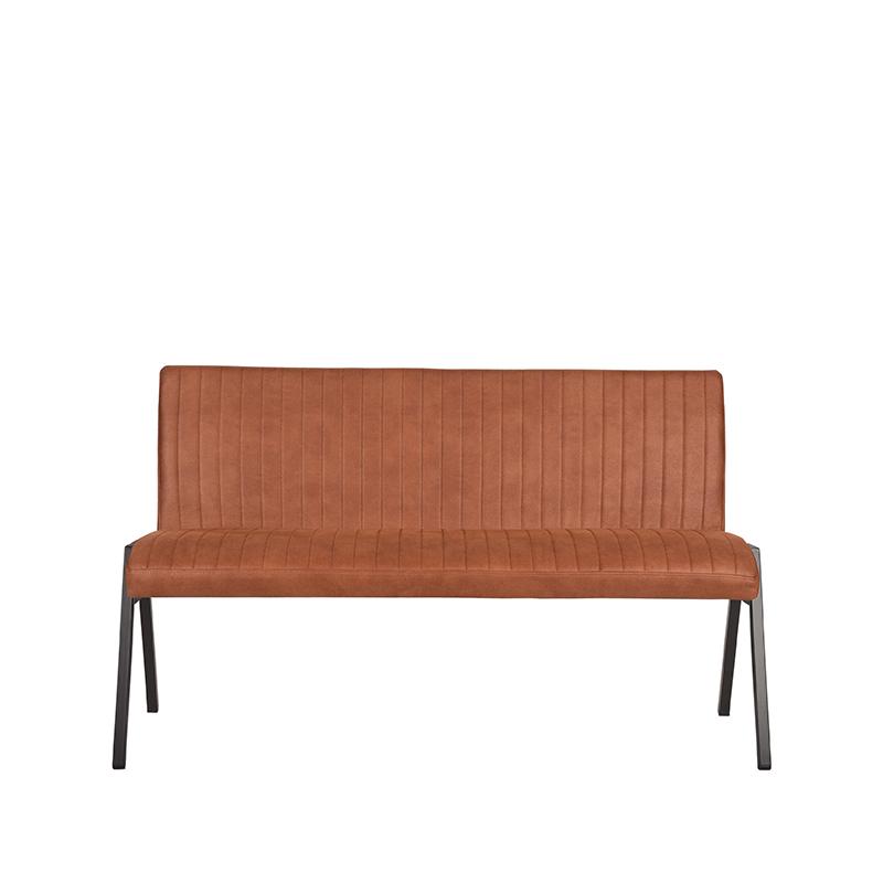 LABEL51 Eetkamerbank Matz – Cognac – Microfiber – 145 cm