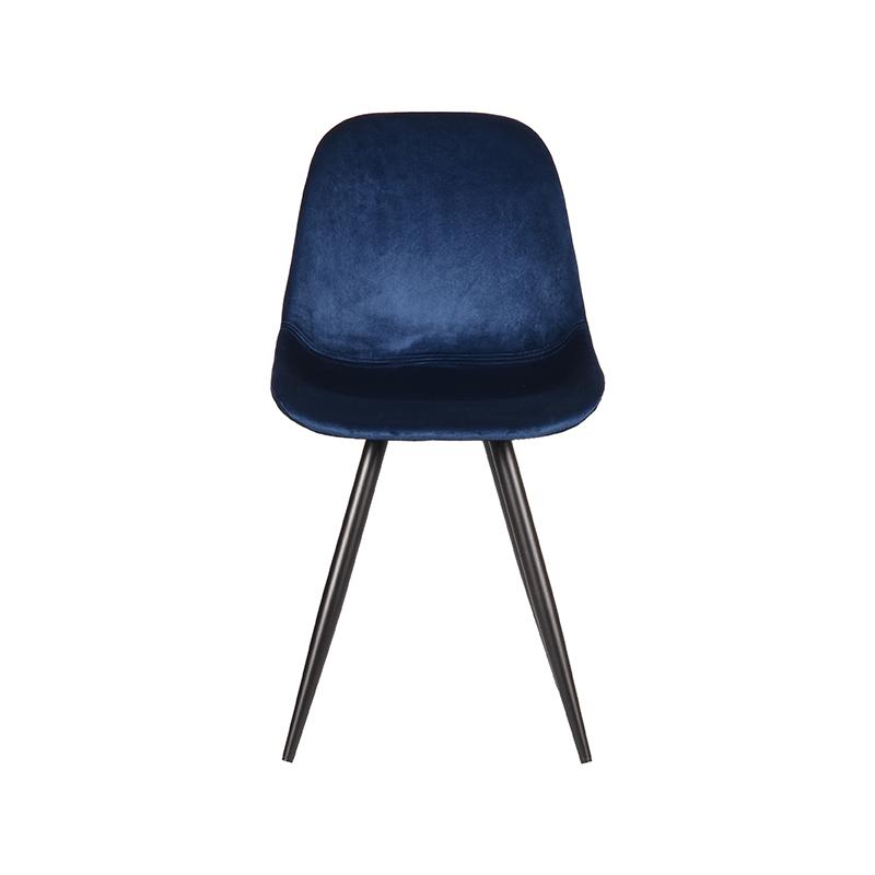 LABEL51 Eetkamerstoel Capri – Blauw – Fluweel