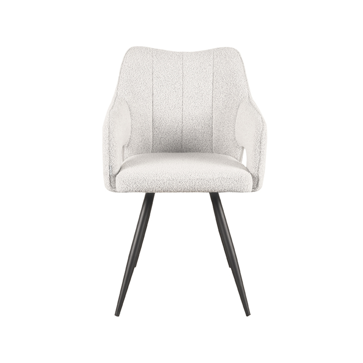 LABEL51 Eetkamerstoel Noud – Wit – Boucle