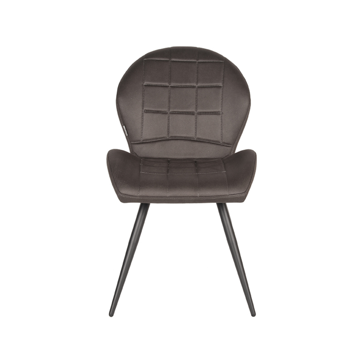 LABEL51 Eetkamerstoel Sil – Antraciet – Microfiber