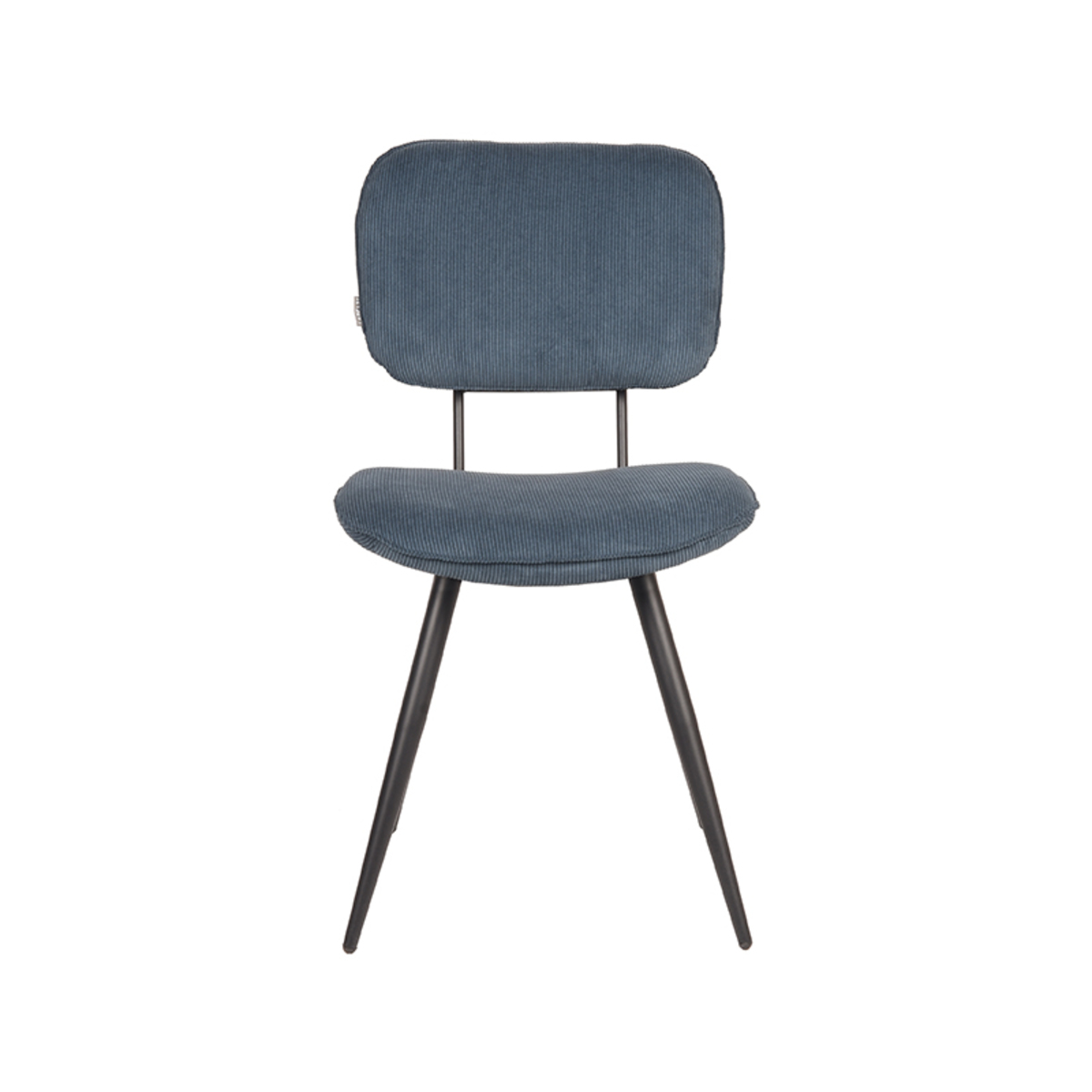 LABEL51 Eetkamerstoel Vic – Blauw – Ribcord