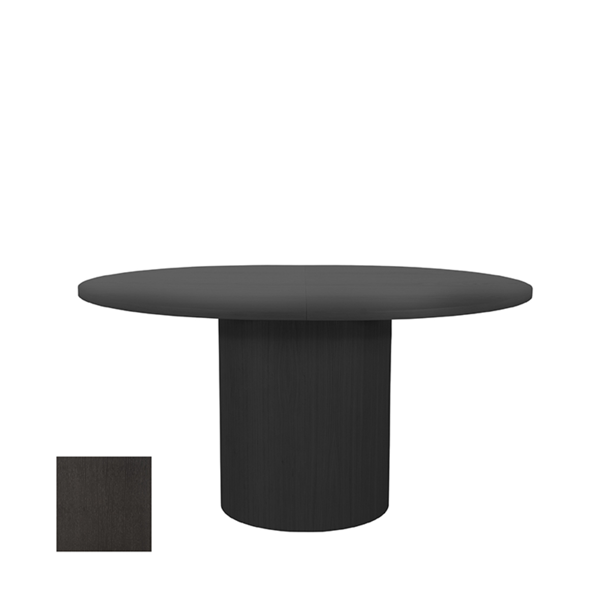 LABEL51 Eetkamertafel Oliva – Zwart – Eiken – 150-200 cm – Uitschuifbaar