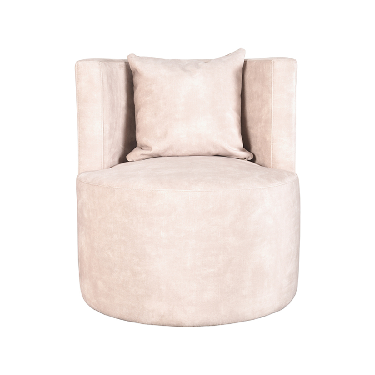 LABEL51 Fauteuil Evy – Naturel – Velours – 65 cm