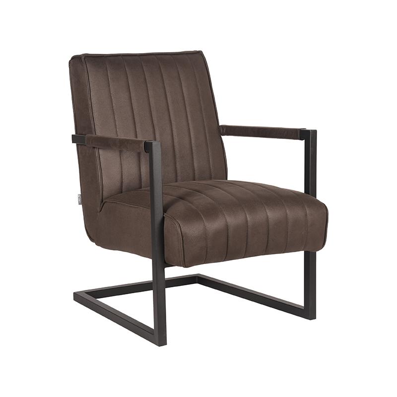 LABEL51 Fauteuil Milo – Antraciet – Microfiber