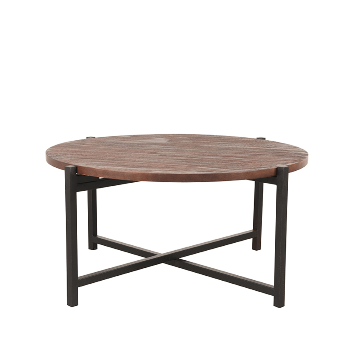 LABEL51 Salontafel Dox – Zwart – Mangohout – Zwart Onderstel