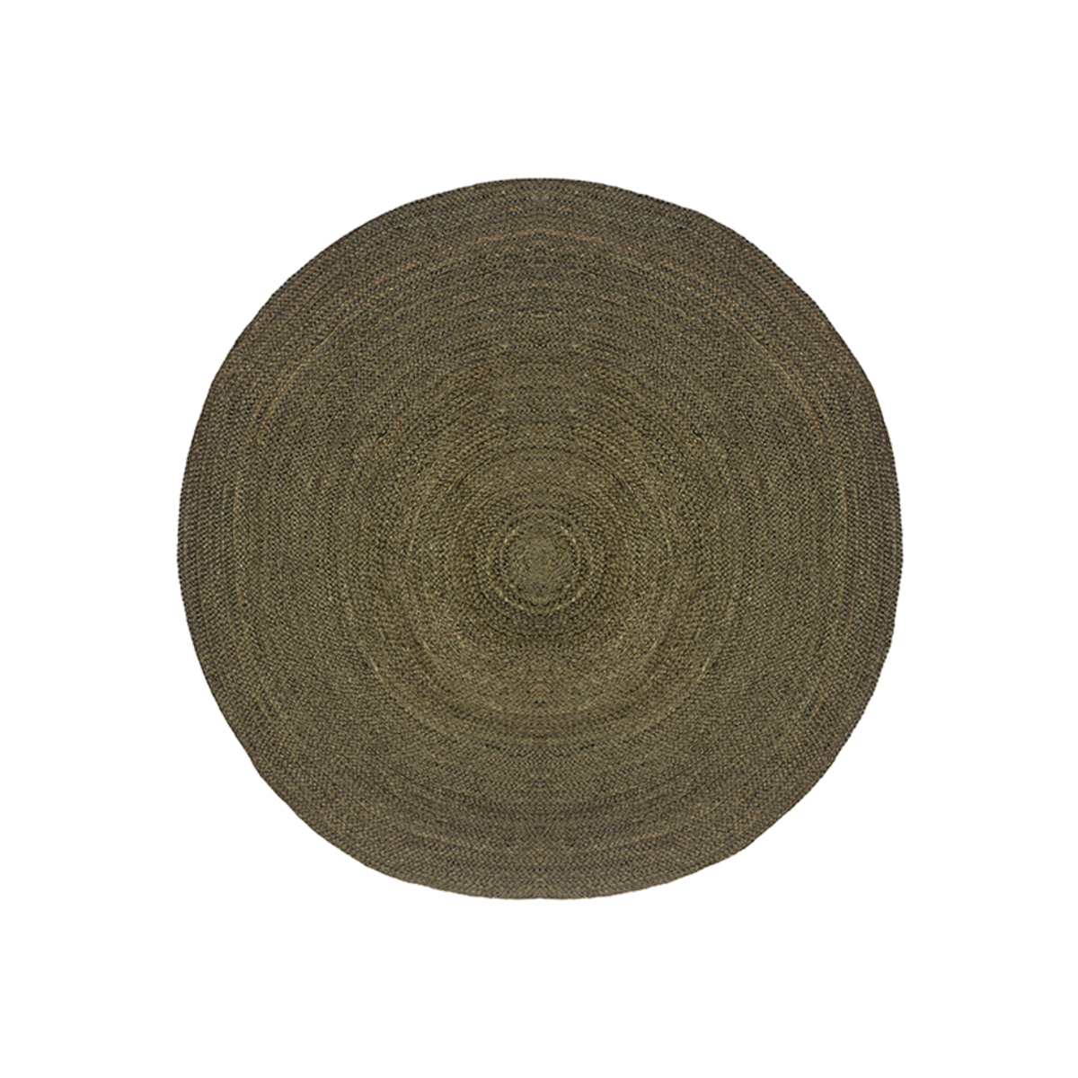 LABEL51 Vloerkleden Jute – Army green – Jute – 120×120 cm