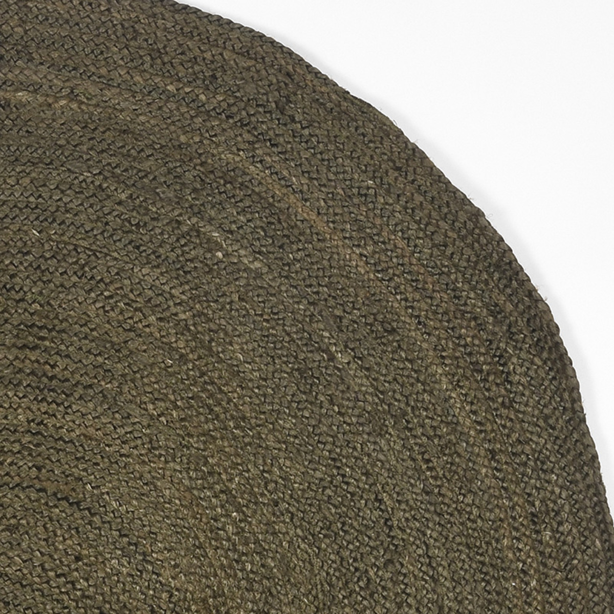 LABEL51 Vloerkleden Jute – Army green – Jute – 180×180 cm