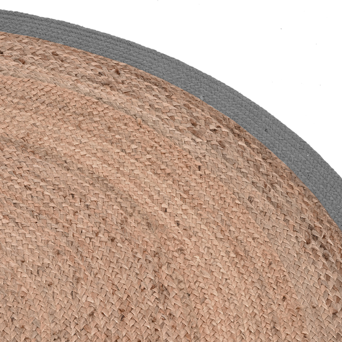 LABEL51 Vloerkleden Jute – Grijs – Jute – 90×90 cm