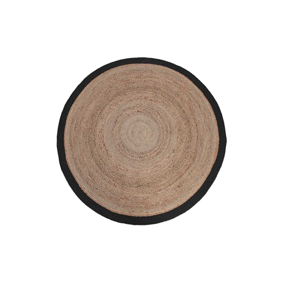 LABEL51 Vloerkleden Jute – Zwart – Jute – 90×90 cm