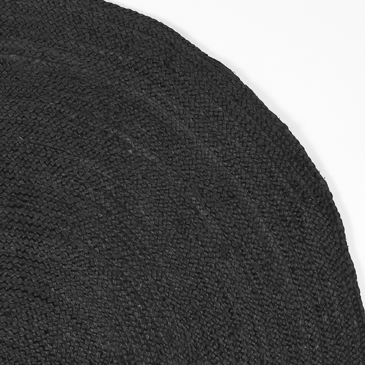 LABEL51 Vloerkleden Jute – Zwart – Jute – 90×90 cm
