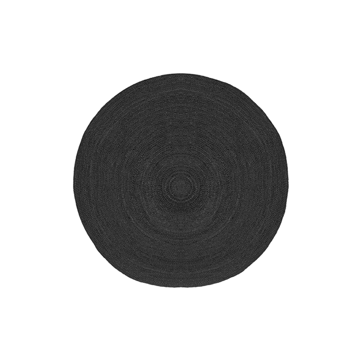 LABEL51 Vloerkleden Jute – Zwart – Jute – 90×90 cm