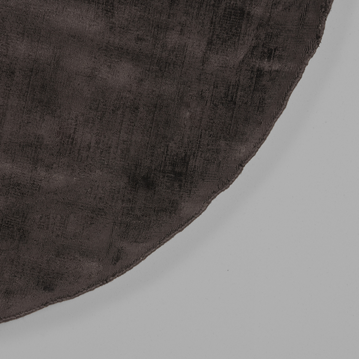 LABEL51 Vloerkleden Velvy – Antraciet – Synthetisch – 200 cm – Rond