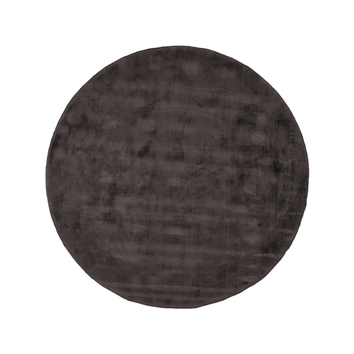 LABEL51 Vloerkleden Velvy – Antraciet – Synthetisch – 200 cm – Rond