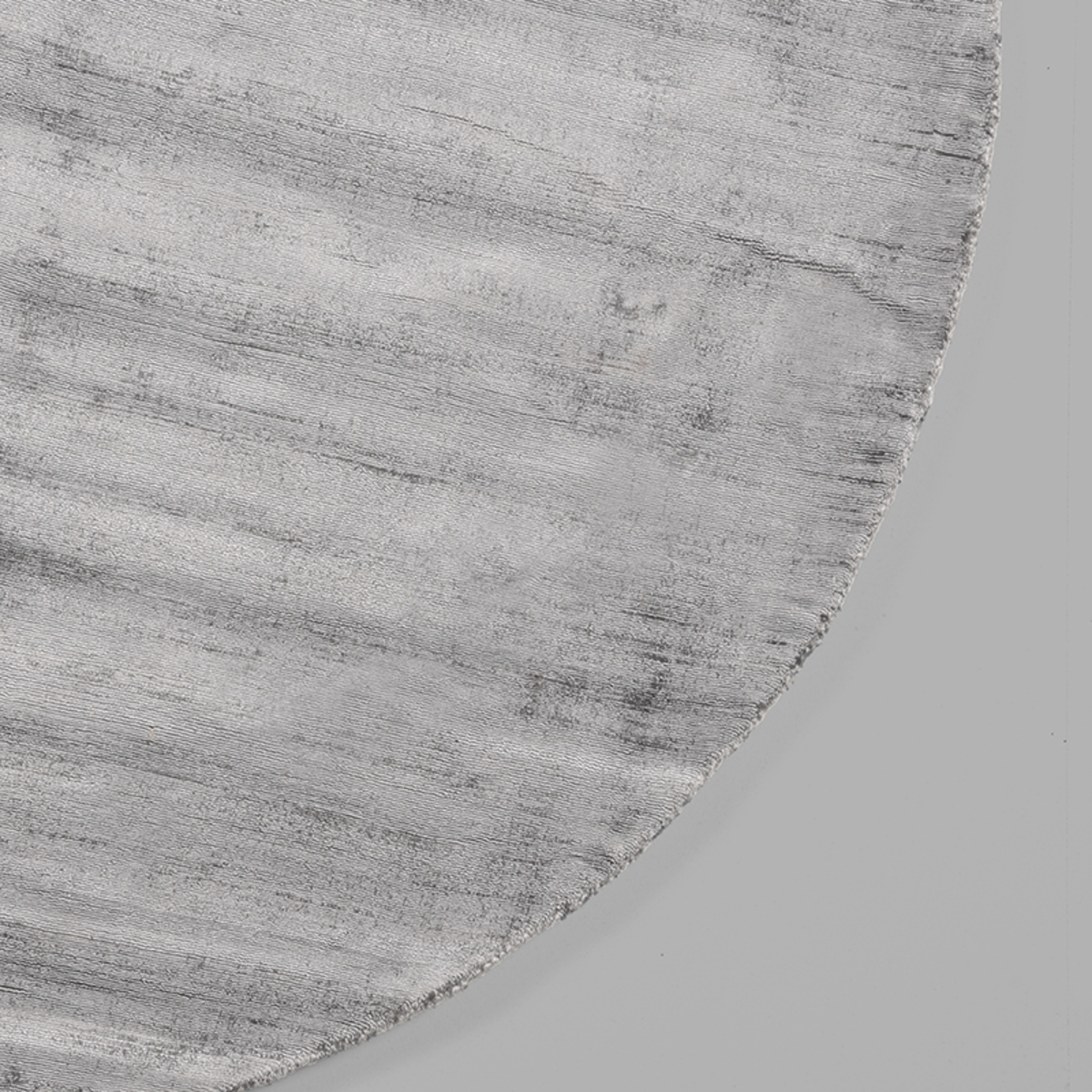 LABEL51 Vloerkleden Velvy – Grijs – Synthetisch – 200 cm – Rond