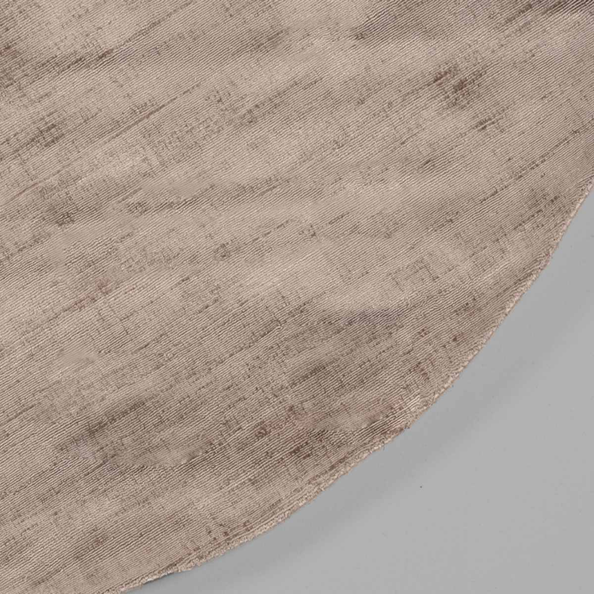 LABEL51 Vloerkleden Velvy – Taupe – Synthetisch – 200 cm – Rond