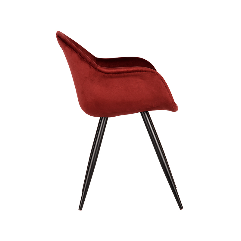 LABEL51 Eetkamerstoel Forli - Rood - Fluweel - Image 3