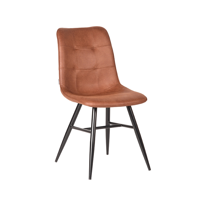 LABEL51 Eetkamerstoel Otis – Cognac – Microfiber