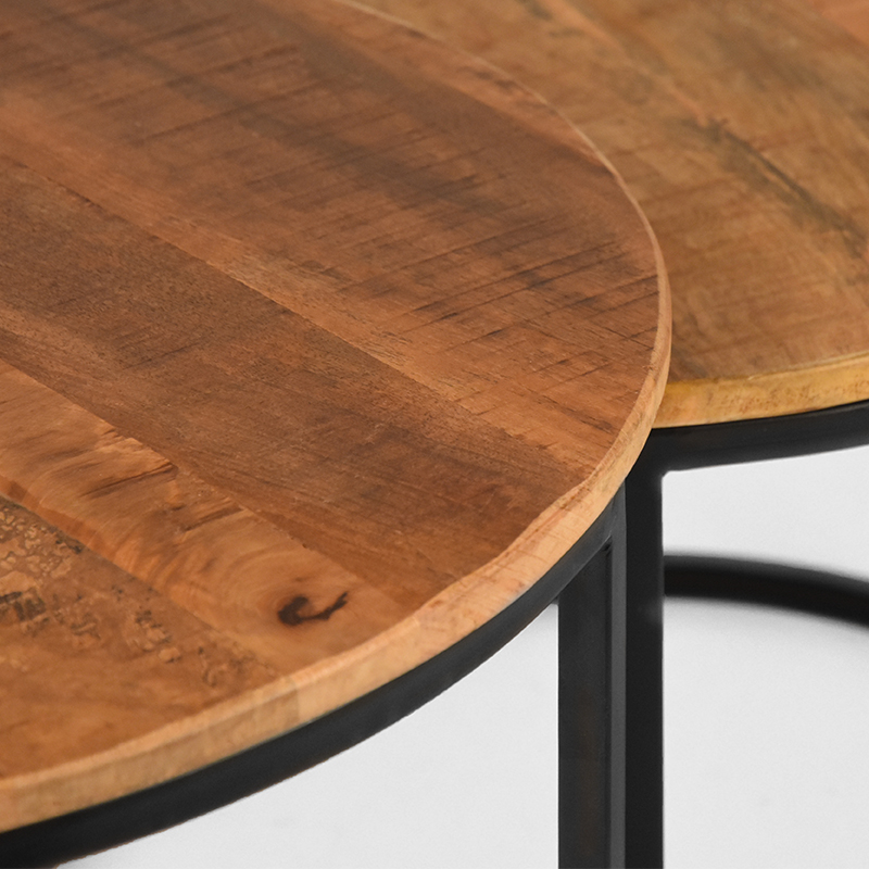 LABEL51 Salontafel Set Double - Rough - Mangohout - Image 5