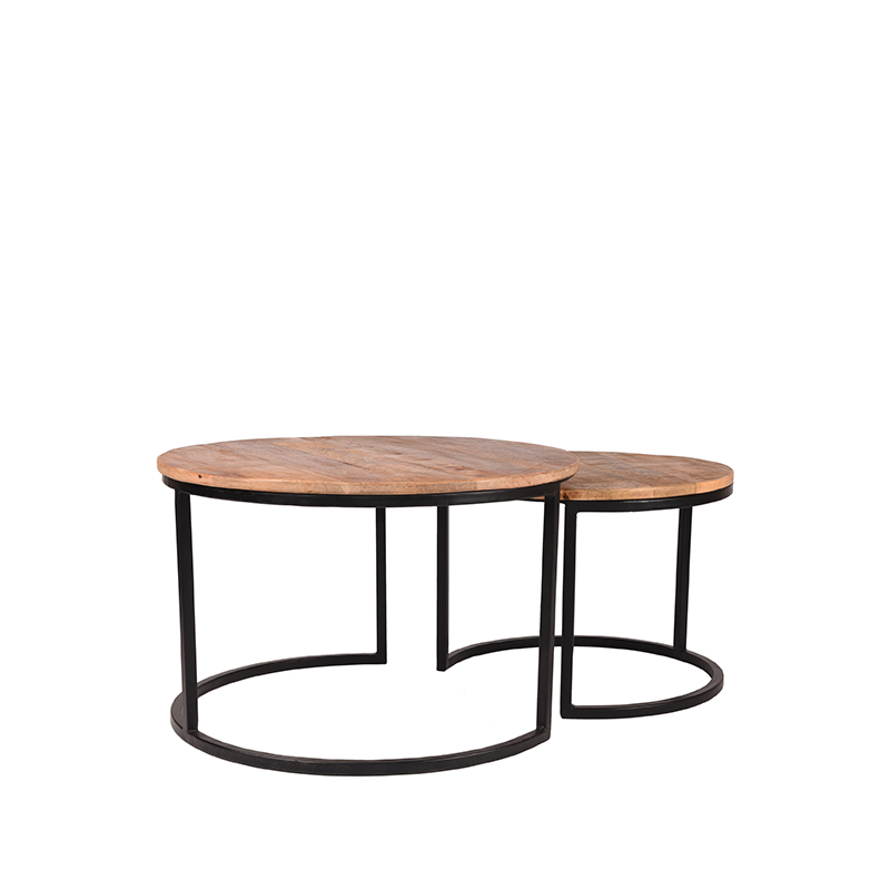 LABEL51 Salontafel Set Double – Rough – Mangohout