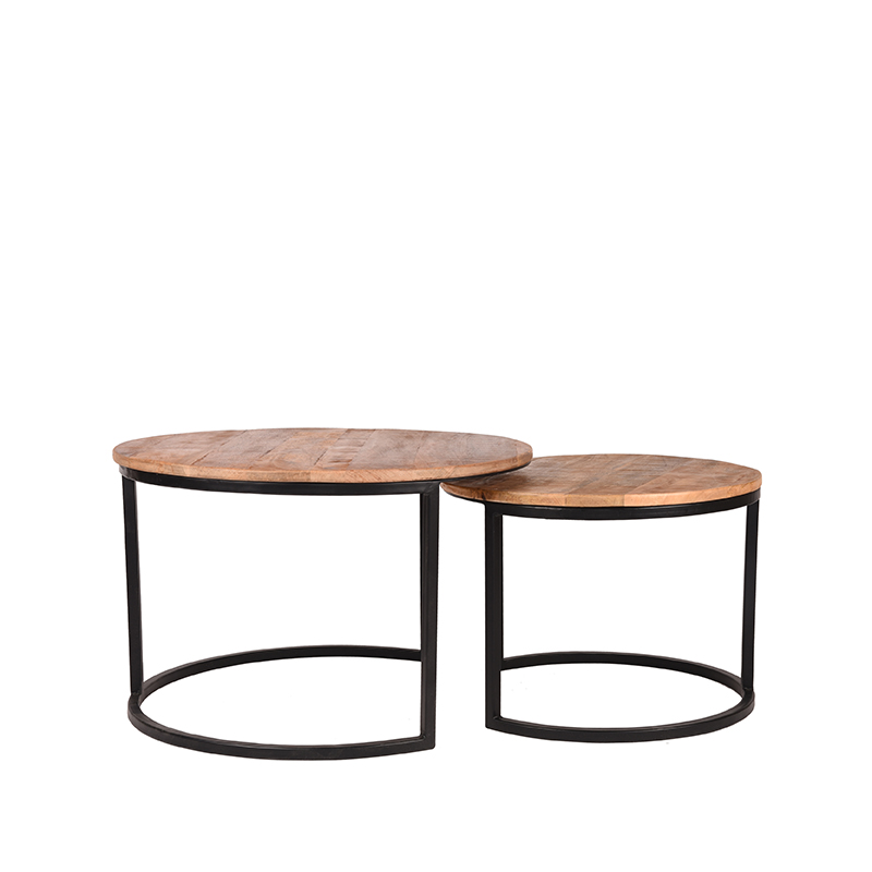 LABEL51 Salontafel Set Double – Rough – Mangohout