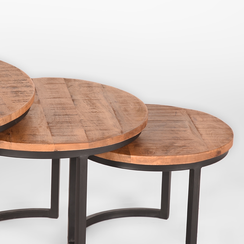LABEL51 Salontafel Set Triplet - Rough - Mangohout - Image 4