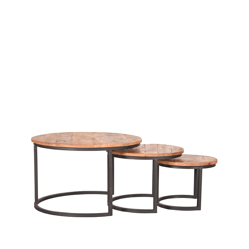 LABEL51 Salontafel Set Triplet – Rough – Mangohout