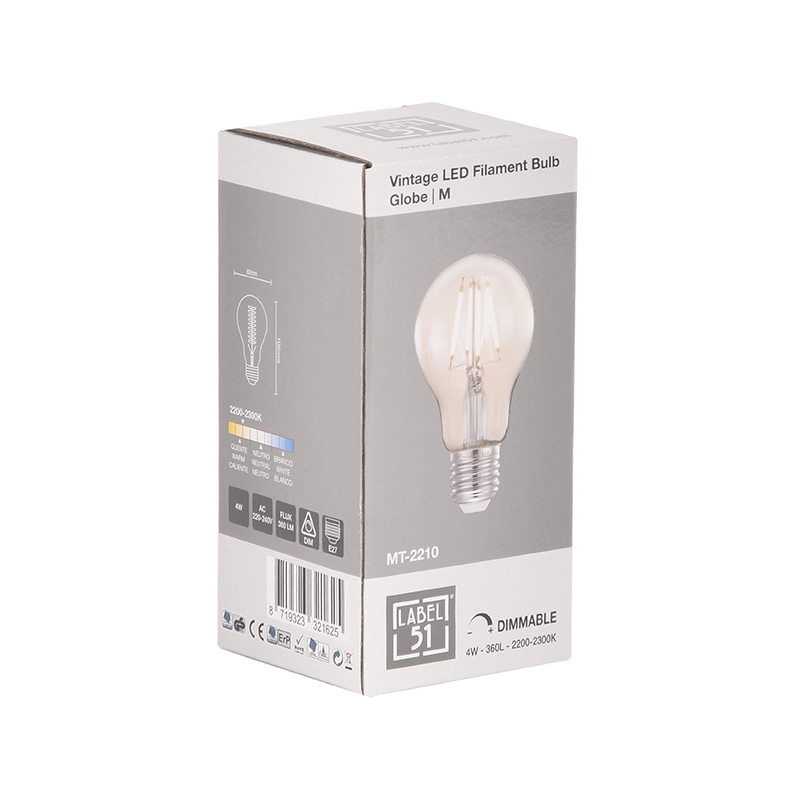 LABEL51 Lichtbron Led Kooldraadlamp Bol - Glas - M - Image 3